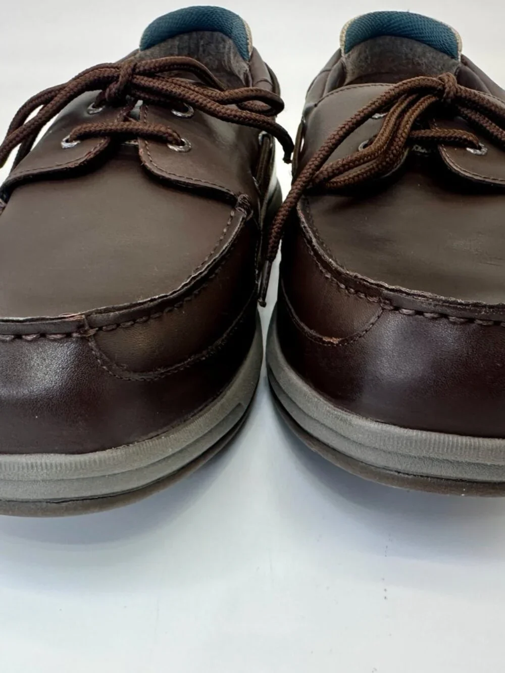 PED-Lite Oliver 10200 Men’s Brown Leather Diabetic Boat Shoes Size 11M